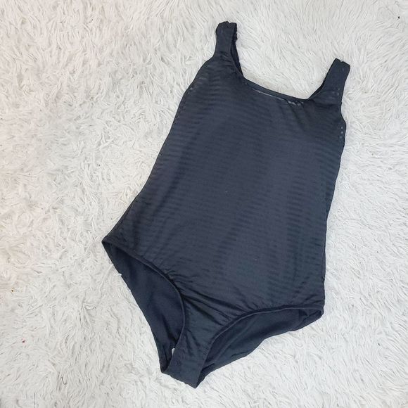 4x$25 Catalina new black onepiece mesh lined bathingsuit size 12 - Picture 2 of 10